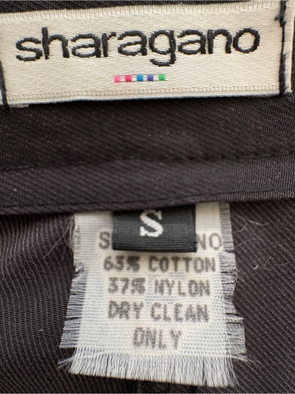 90s Sharagano Black Baggy Cargo Pants S Y2K CyberPunk Techwear Goth Tactical - Picture 12 of 13